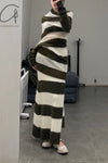 SWAYING/KNIT Mohair Striped Skirt SW212XZ01